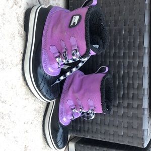 Girls Purple Sorel Snow boots